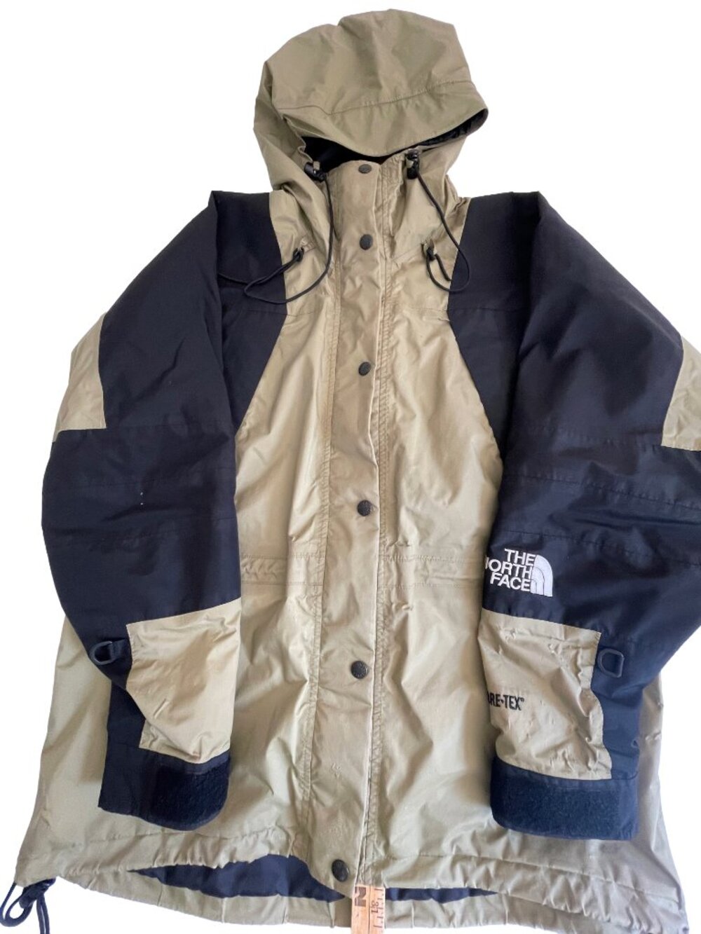 Vintage The North Face Gore-Tex Tan Black Hooded Jacket Small